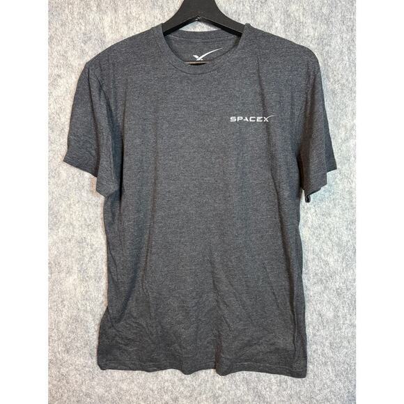 SpaceX Womens Gray Falcon Heavy Short Sleeve Shirt - Medium